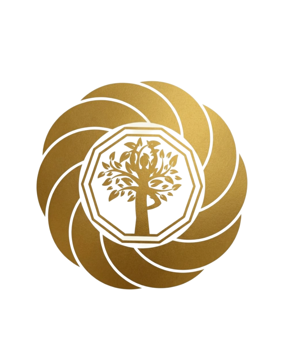 Logotipo dourado da marca Swaminah em fundo transparente.