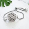 Pulseira de Aromaterapia - Medalhão - Flor da Vida