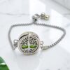 Pulseira de Aromaterapia - Medalhão - Árvore da Vida