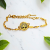 Pulseira de Aromaterapia - Árvore da Vida Dourada