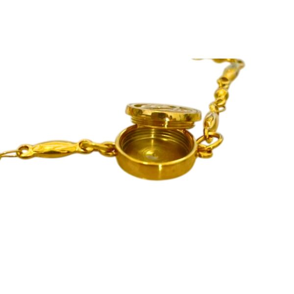 Pulseira de Aromaterapia Flor da Vida dourada