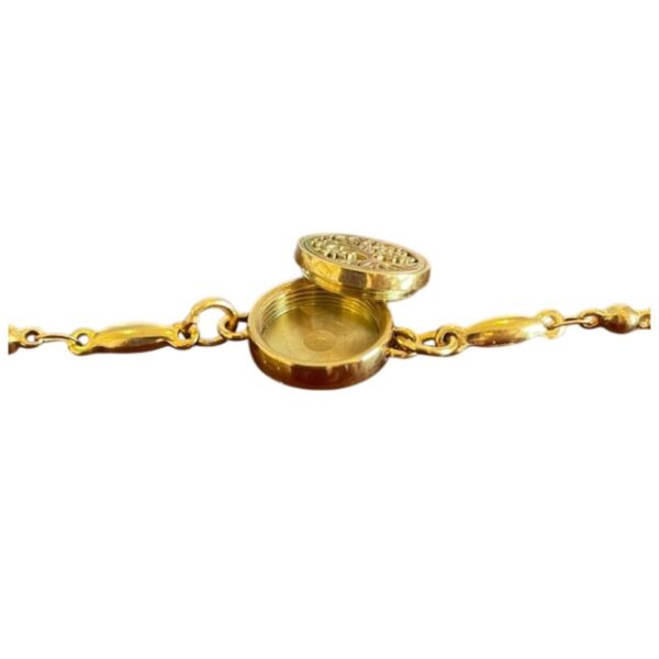 Pulseira Difusora de Aromaterapia – Árvore da Vida Dourada