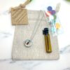 Colar Difusor com Asa Prateada para Aromaterapia