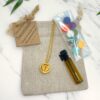 Colar Difusor com Asa Dourada para Aromaterapia