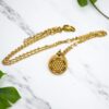 Colar de Aromaterapia - Flor da Vida Dourado