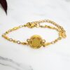 Pulseira de Aromaterapia - Flor da Vida Dourada