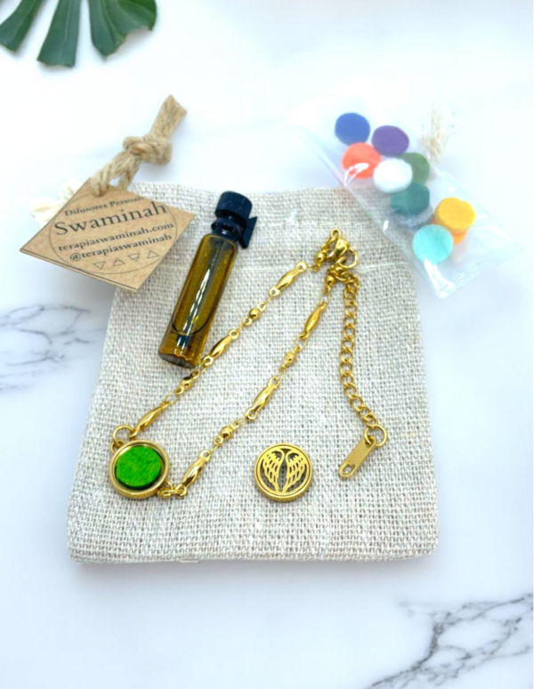 Pulseira de Aromaterapia - Asa Dourada
