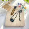 Pulseira de Aromaterapia - Flor da Vida Preta