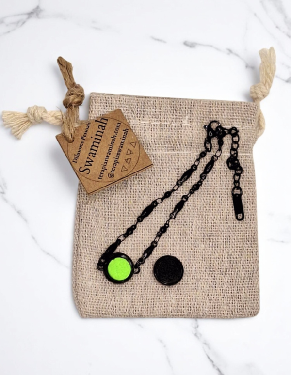 Pulseira de Aromaterapia - Flor da Vida Preta
