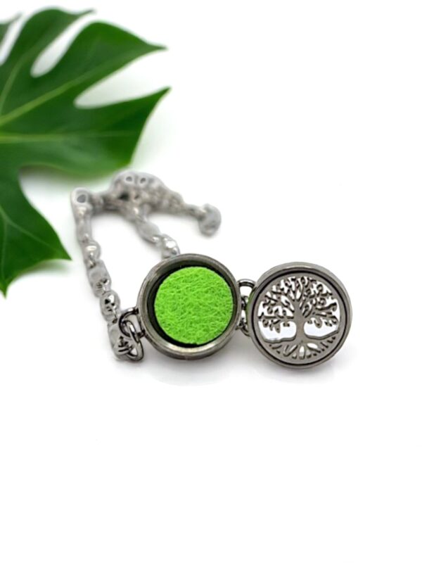 Pulseira de Aromaterapia - Árvore da Vida Prateada