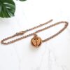 Colar de Aromaterapia com Asa em Rose Gold