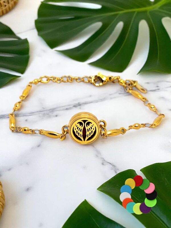 Pulseira de Aromaterapia - Asa Dourada