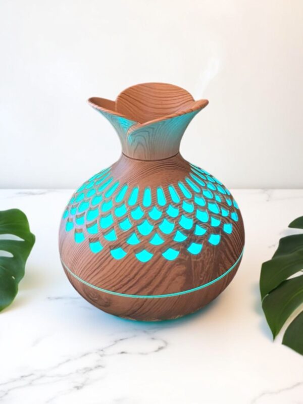 Humidificador e Difusor de Aromas USB com Luminária de LED