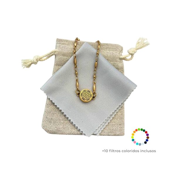 Pulseira de Aromaterapia Flor da Vida Rose Gold