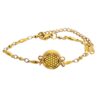 Pulseira de Aromaterapia Flor da Vida dourada