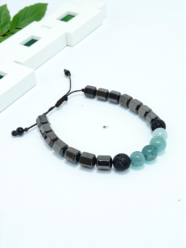 Bracelete Difusor de hematita para Aromaterapia