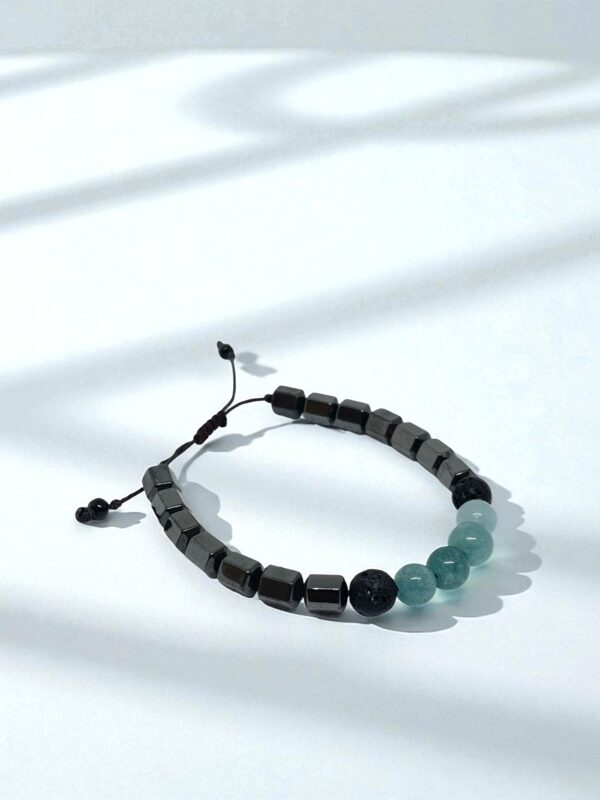 Bracelete Difusor de hematita para Aromaterapia