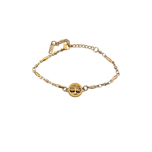 Pulseira de Aromaterapia Árvore da Vida Rose Gold