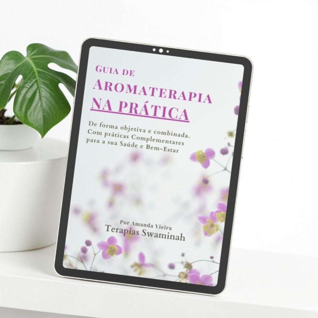 capa do nosso Guia digital de Aromaterapia